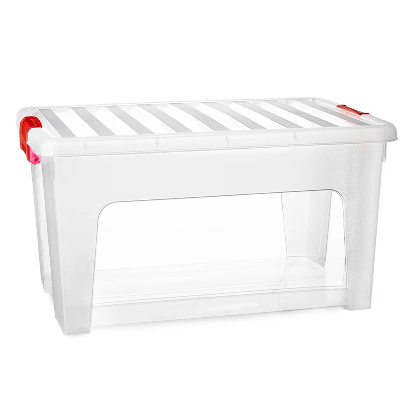 Caja de almacenamiento tradineur klip transparente 36 l hermética