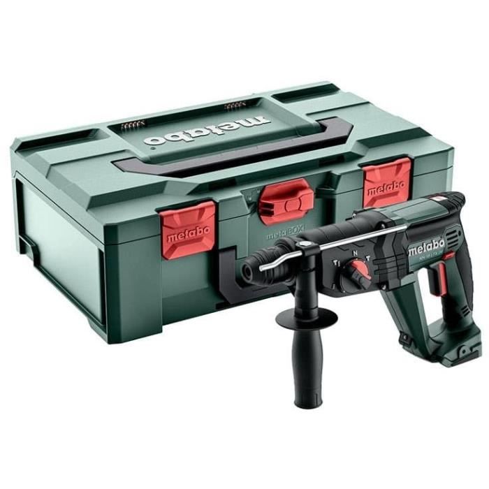 Taladro percutor a batería - metabo - kh 18 ltx 24 - 18 v - metabox 165 l