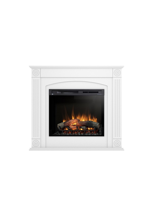 Atrato - chimenea eléctrica de pie LED independiente - blanco mate 28
