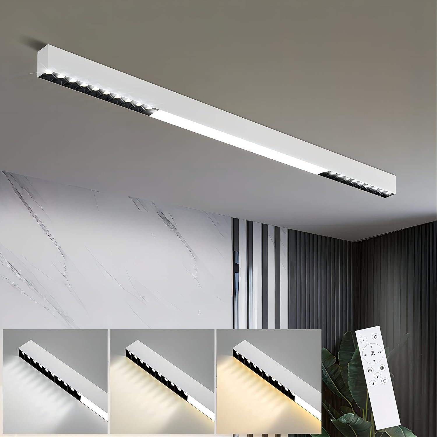 Nettlife lámpara de techo LED blanca 32w lámpara de regulable moderna con