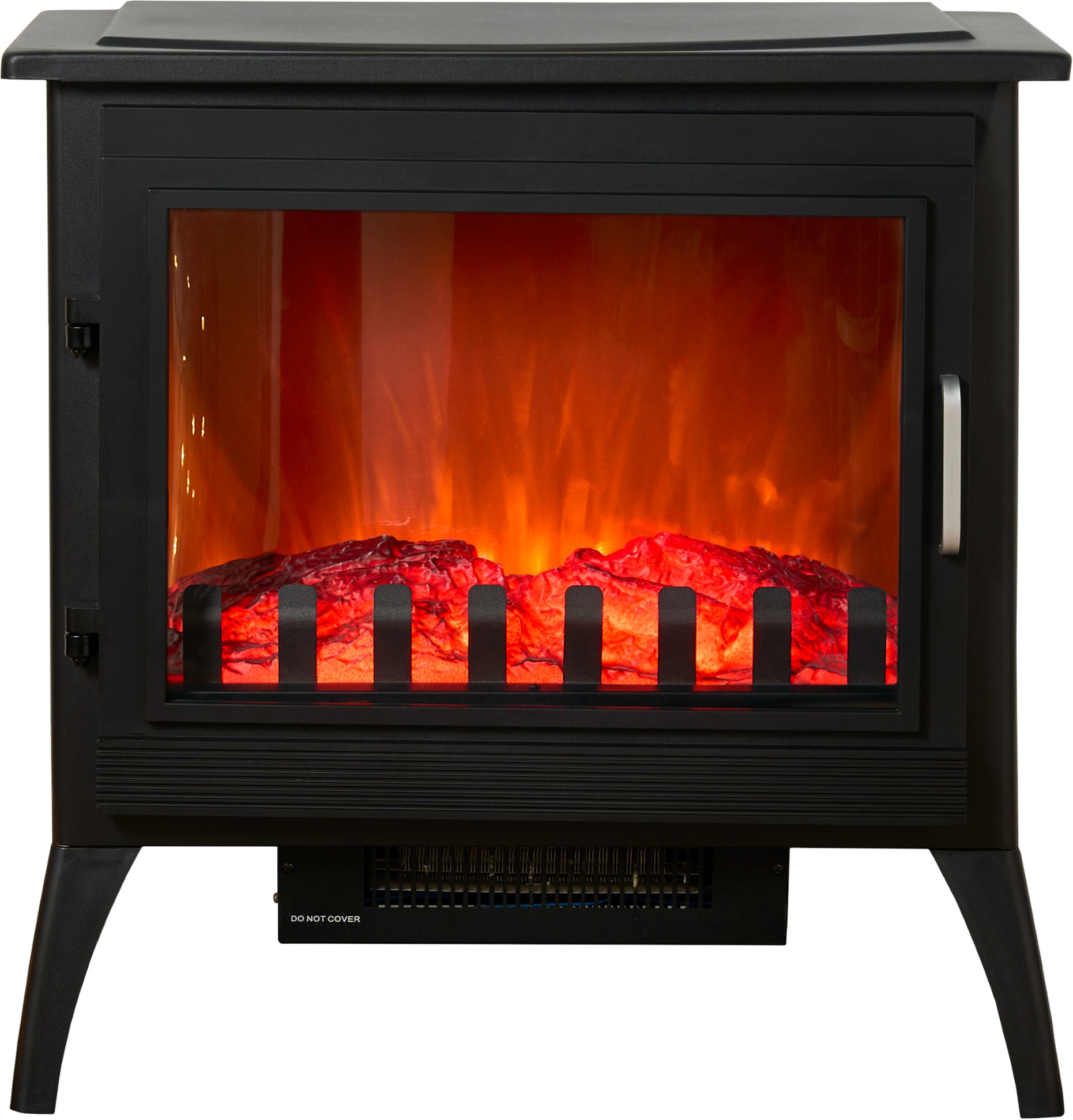 Estufa eléctrica sureflame marlow de tres lados en negro mate