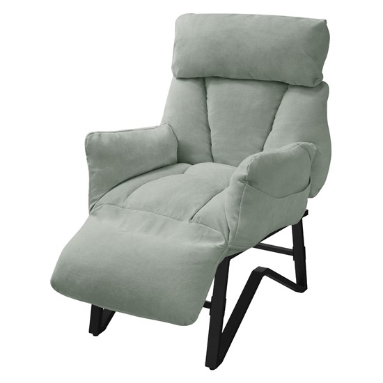 Sillón para el salón butaca de lectura con respaldo inclinado negro