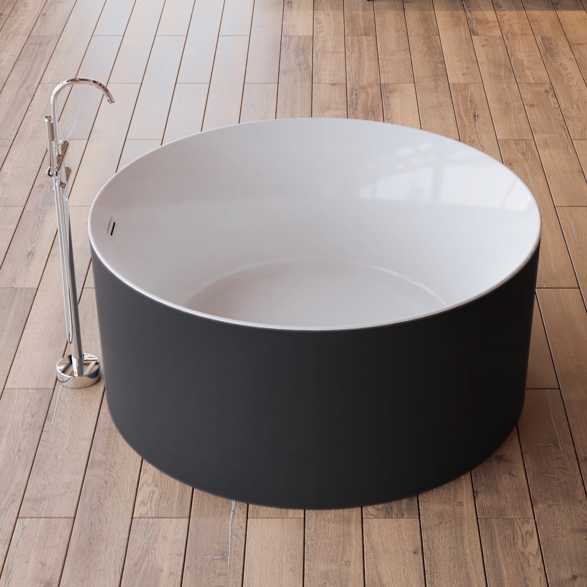 Bañera exenta loom 2.0 130 noire 130 x130 x58 cm, spalina