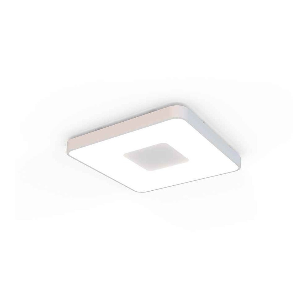 Mantra plafón LED de techo cuadrado blanco coin regulable con mando y app
