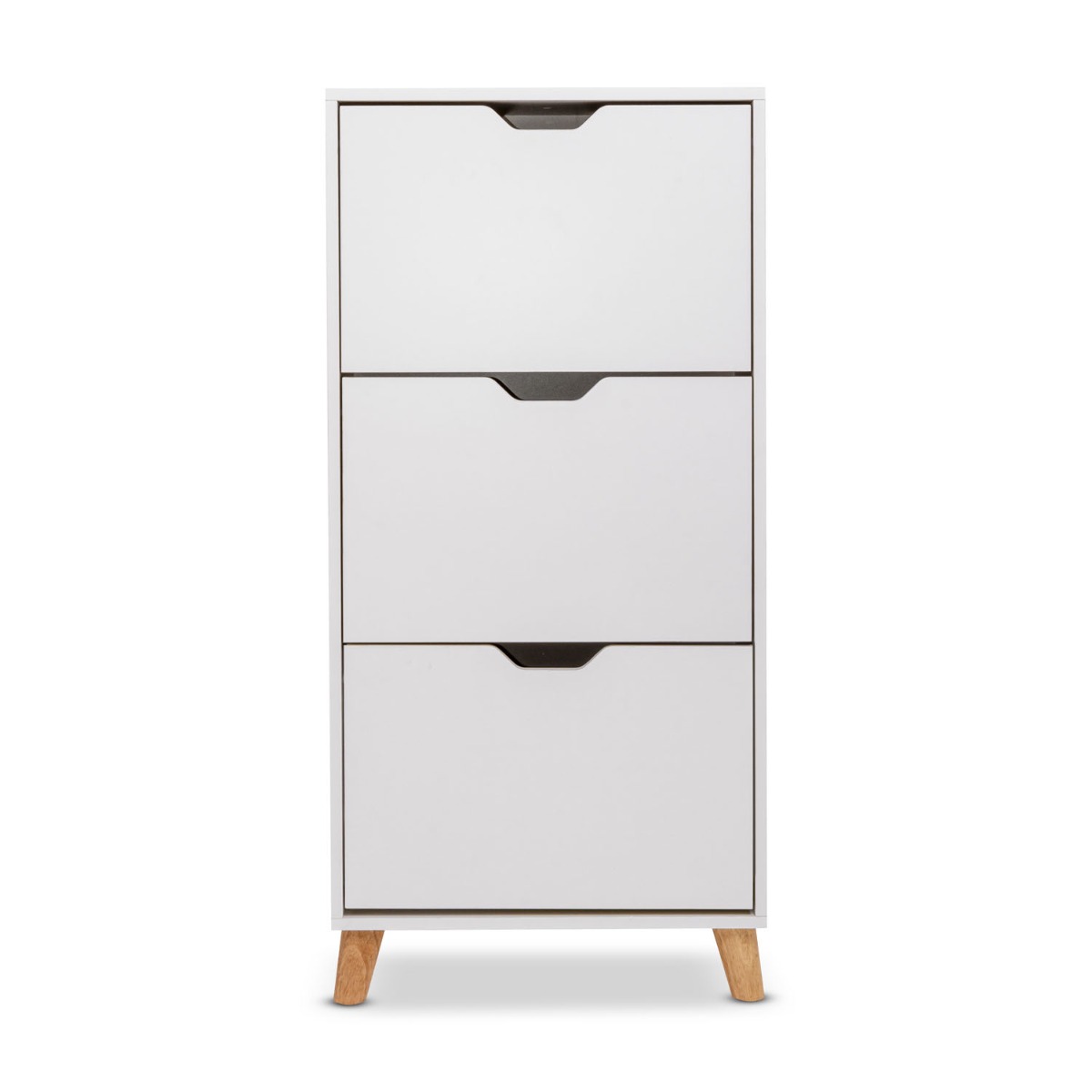 Plana - zapatero 3 puertas 55x116x25 cm 18 pares en madera blanca