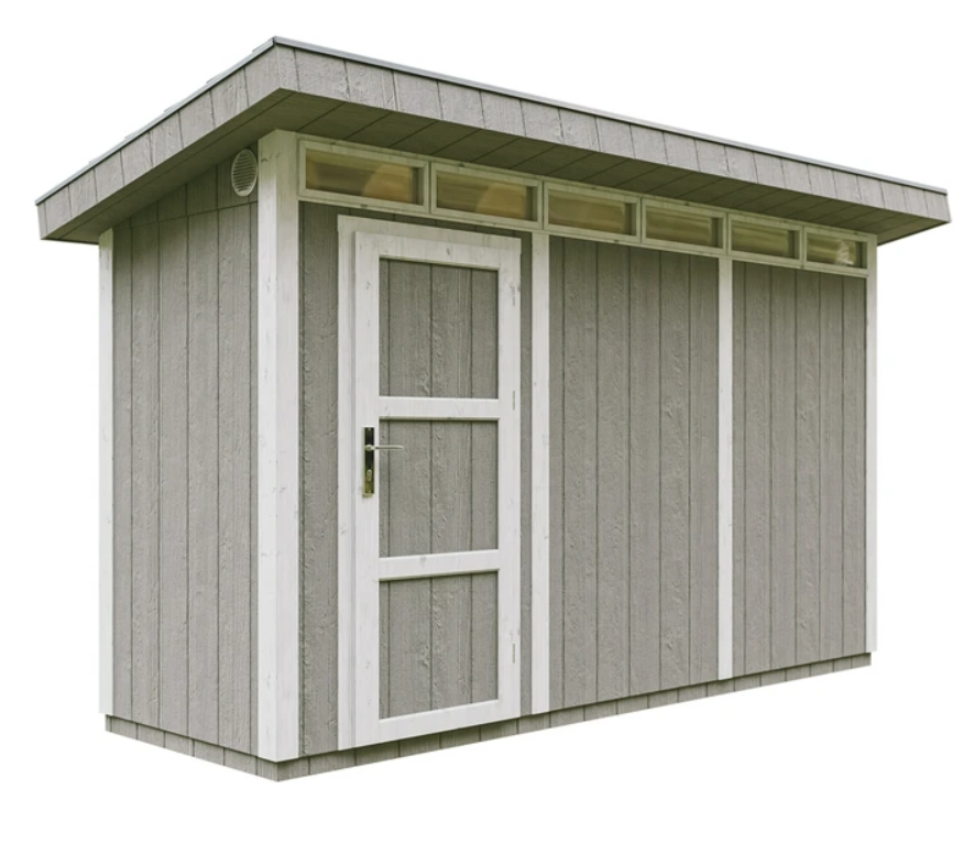 Caseta de jardín Timbela m902-tundra grey, 4,3 m², premium, 161×411 cm