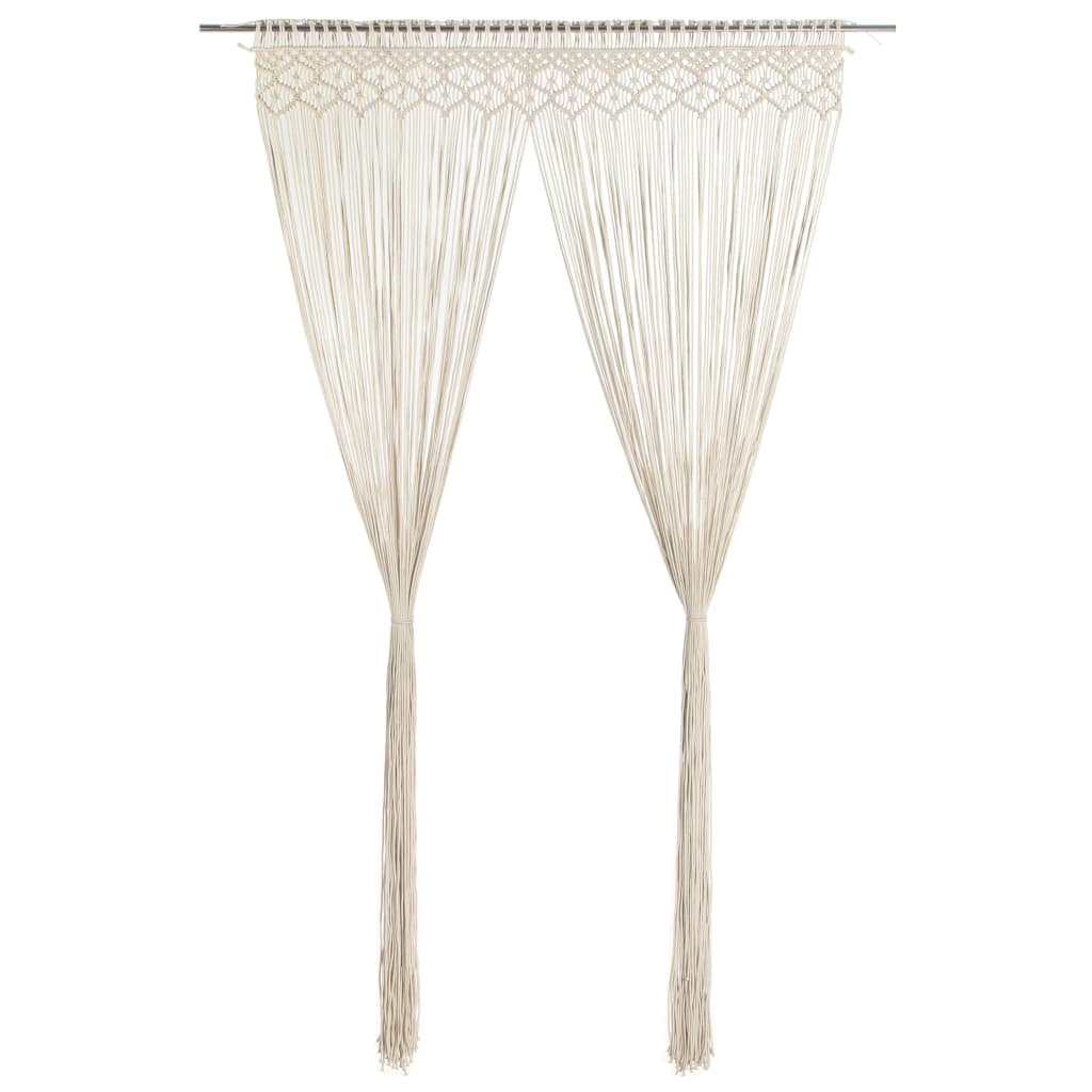 vidaXL cortina de macramé algodón 140x240 cm