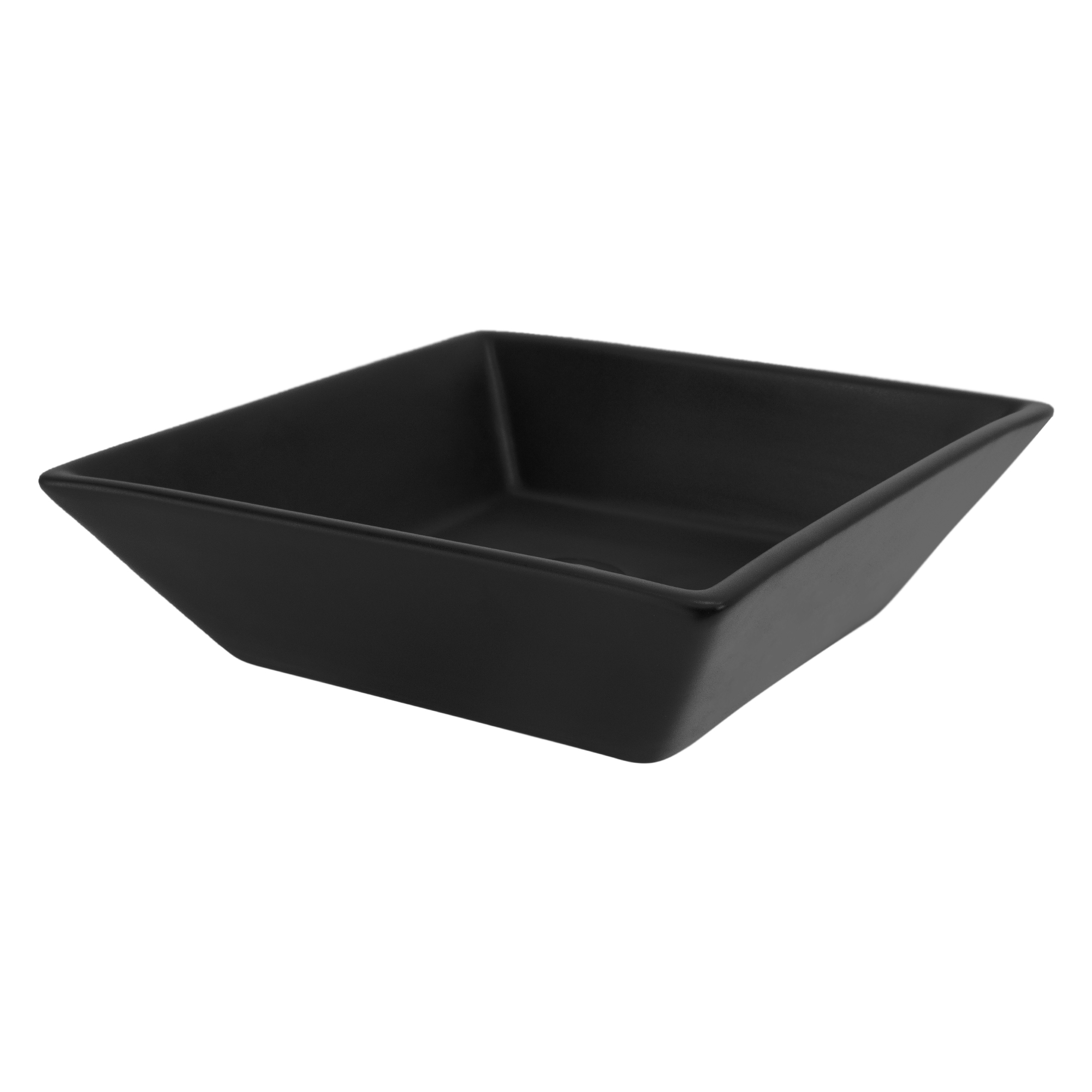 Lavabo forma cuadrada 41x41x12 cm ceramica negra