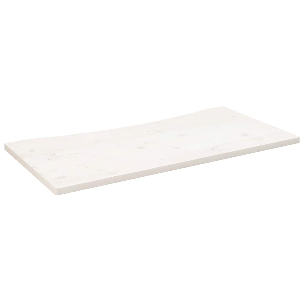 vidaXL tablero de escritorio madera maciza pino blanco 110x60x2,5 cm