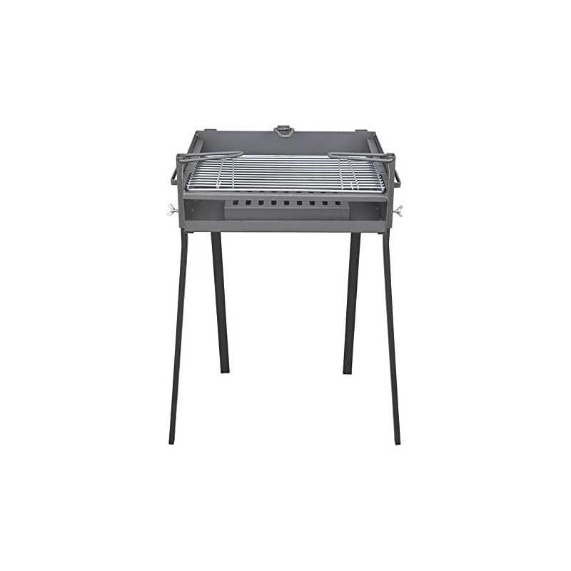 Flores cortes - 33211 - barbacoa rectangular con soportes 67 x 34 x 84 cm