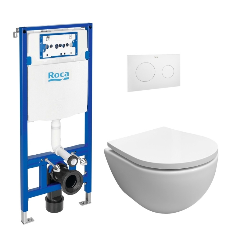Roca duplo + pl10 blanco mate + wc ab swiss soft-close