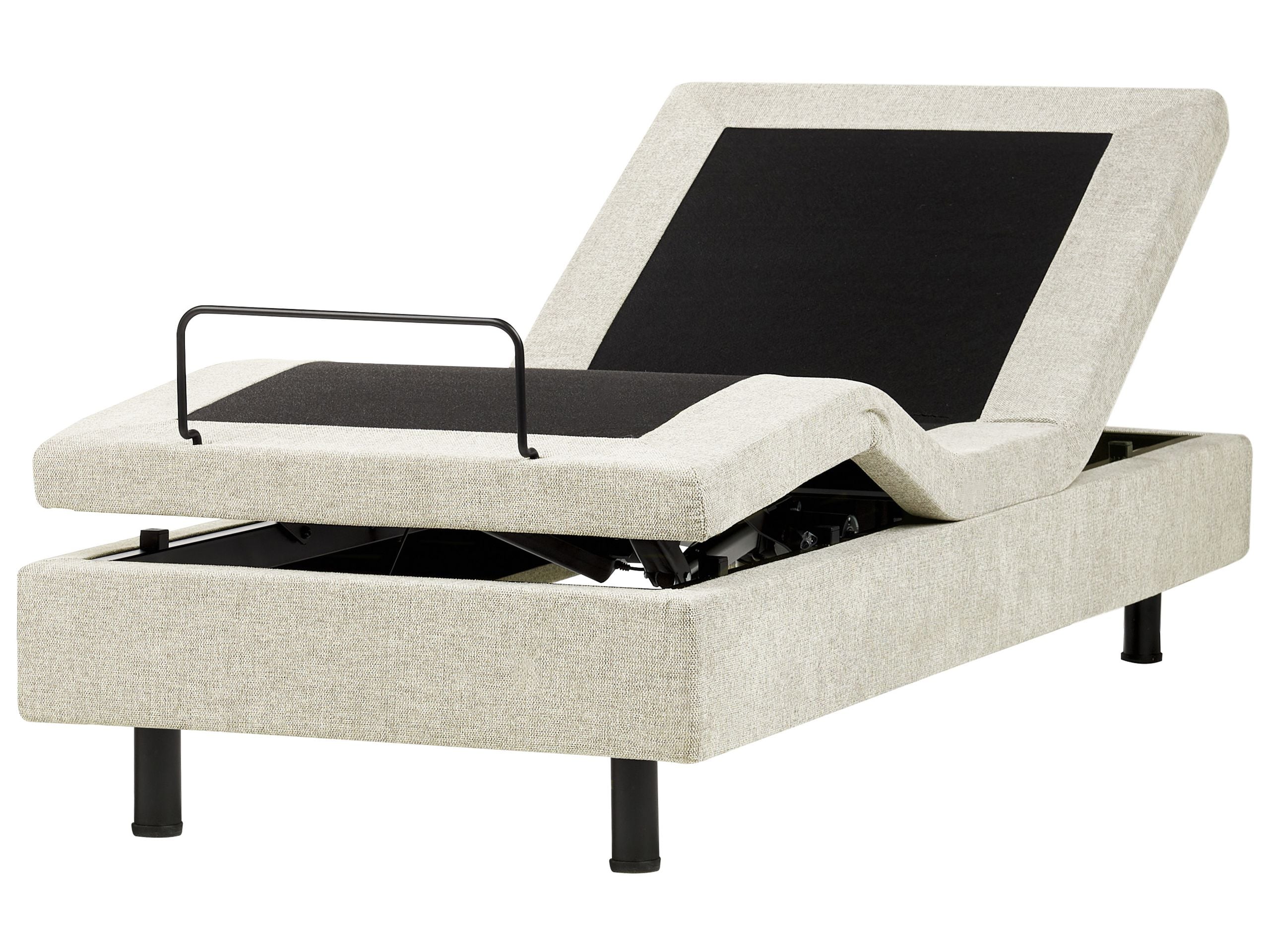 Cama ajustable sin cabecero tela castellan 80 x 200 cm beige