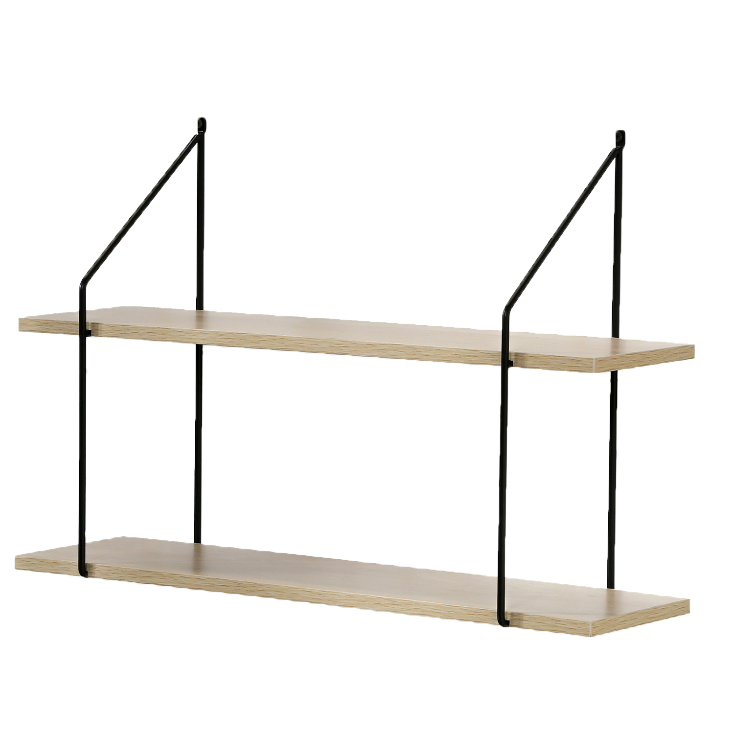 Calicosy - balda de pared 2 niveles acabado madera 60 cm de largo