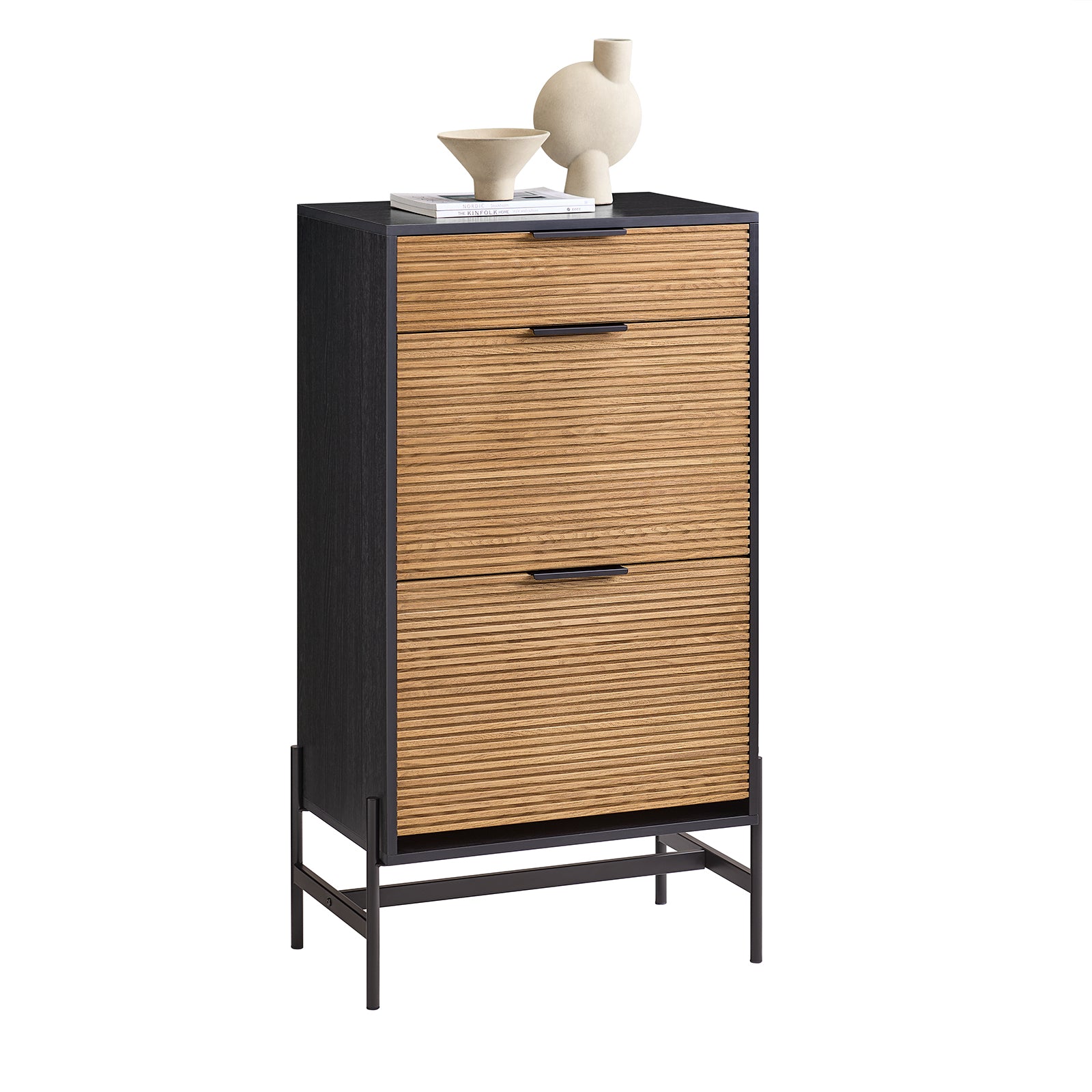 Zapatero estrecho con 2 solapas organizador hfsr03-sch sobuy es