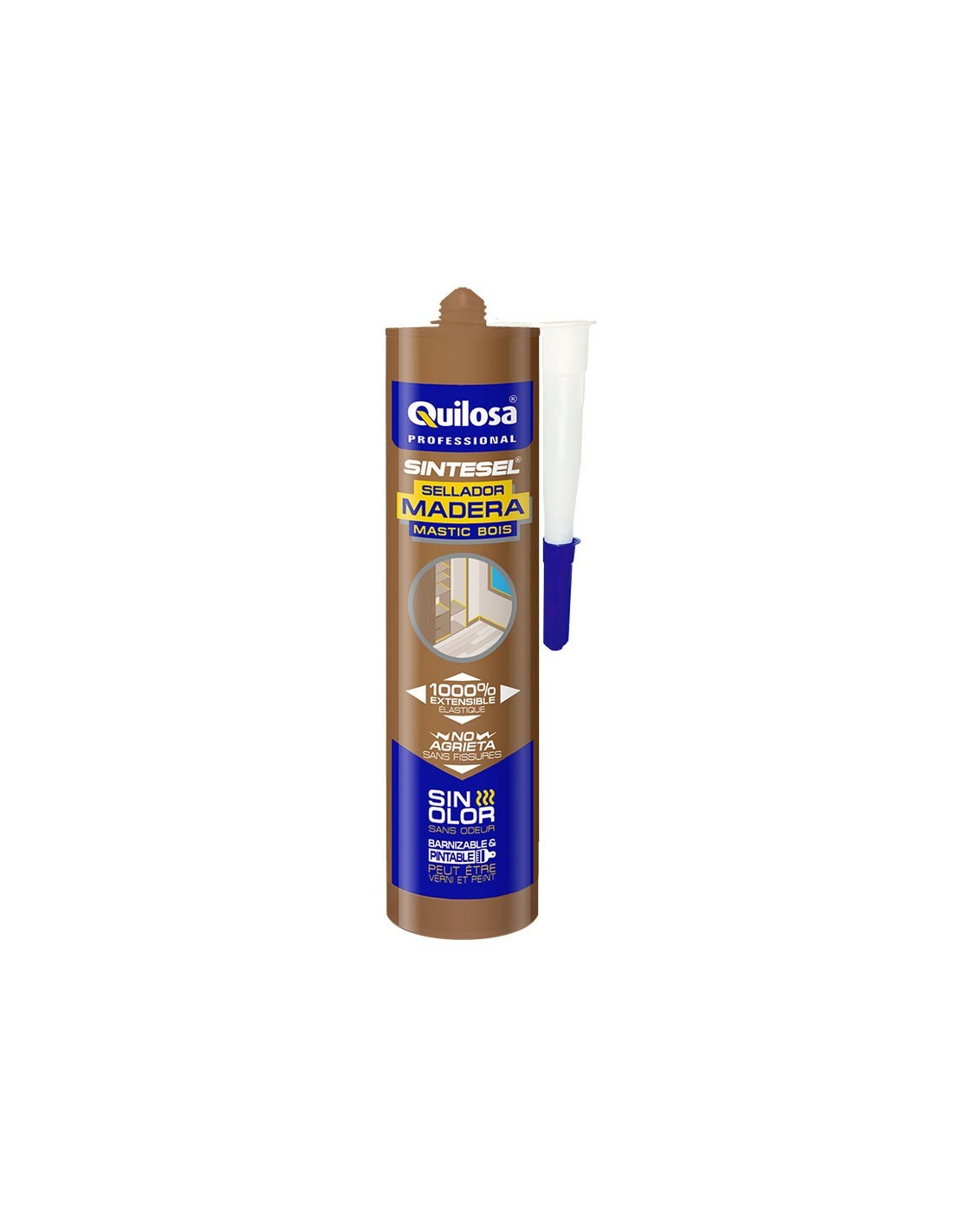 Silicona sintesel madera 300 ml (nogal)