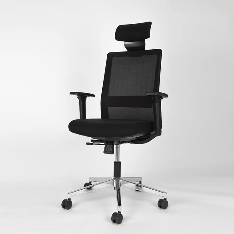 Silla de oficina euromof niza cabezal | black edition profesional