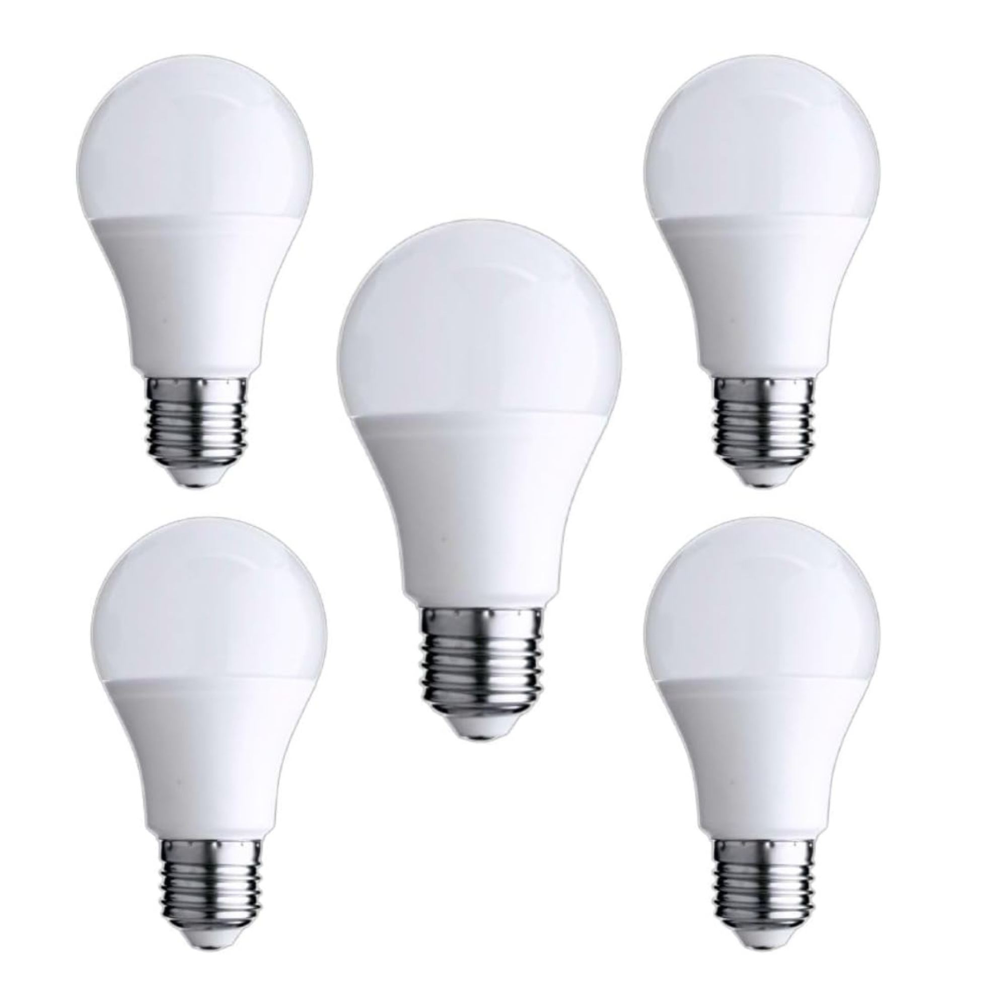 Pack x5 bombillas LED E27 blanco neutro 4200k a60, 10w