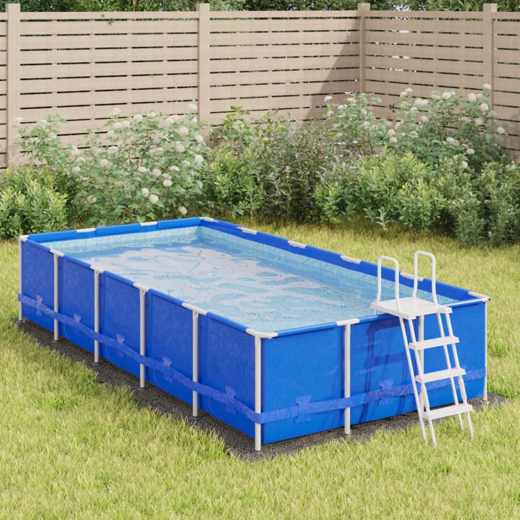 Tapiz de suelo piscina geotextil poliéster gris claro 420x220cm es7868