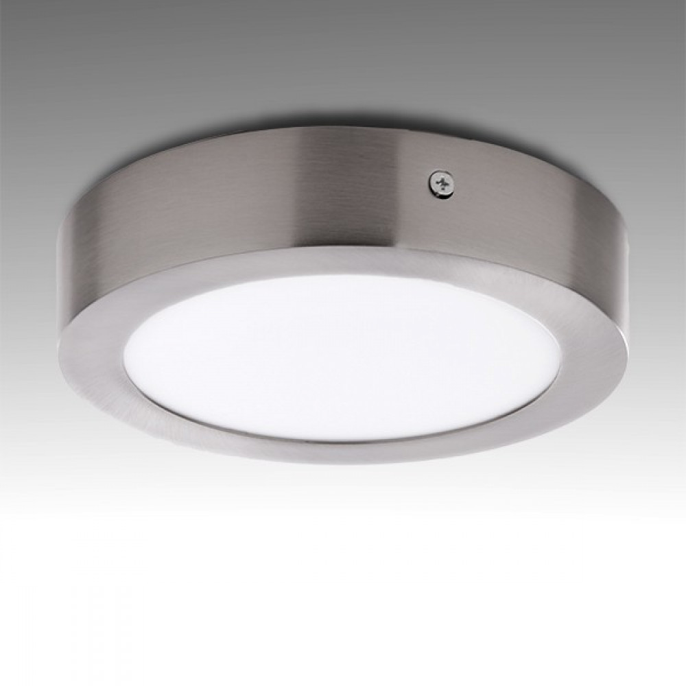 Plafón LED 12w 1200lm 6000ºk circular niquel satinado 50.000h [gl-pl-sm12
