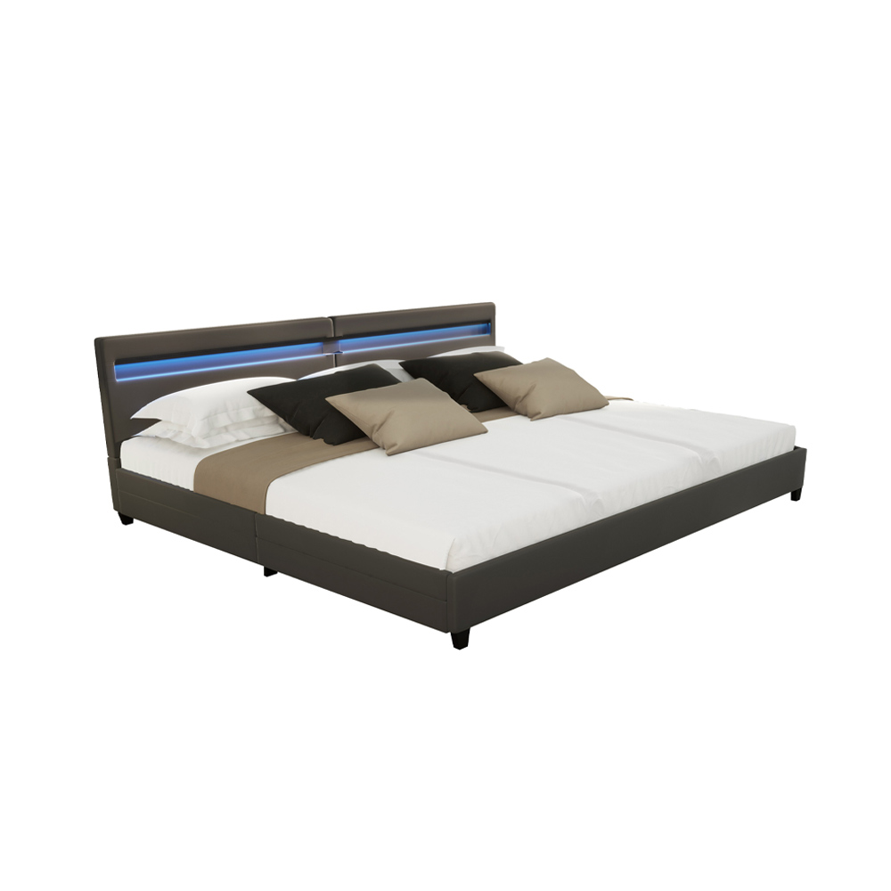 Cama familiar con cajones nube - 270 x 200 cm sin colchón gris oscuro