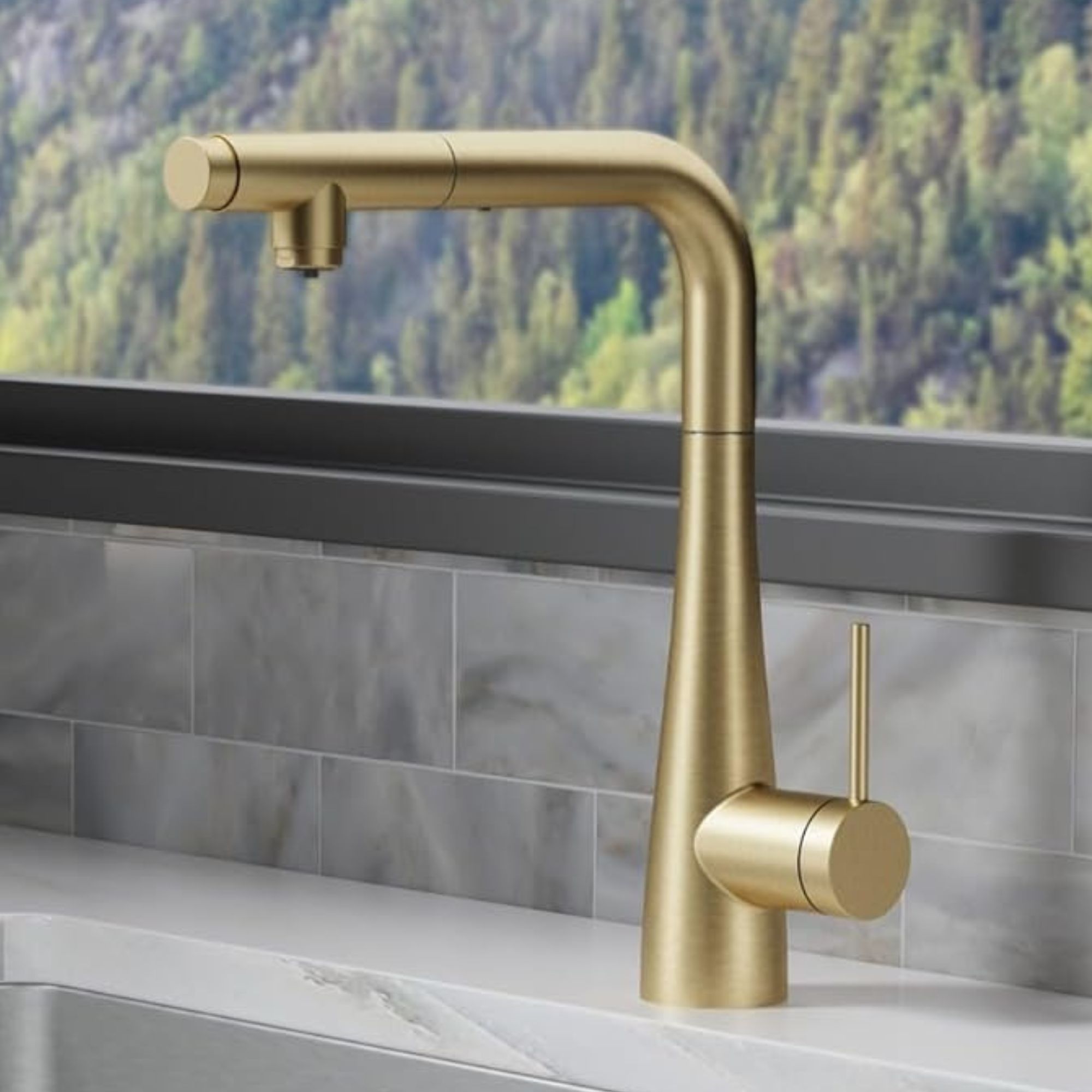 Imex - grifo de cocina osmosis extraíble oro serie split