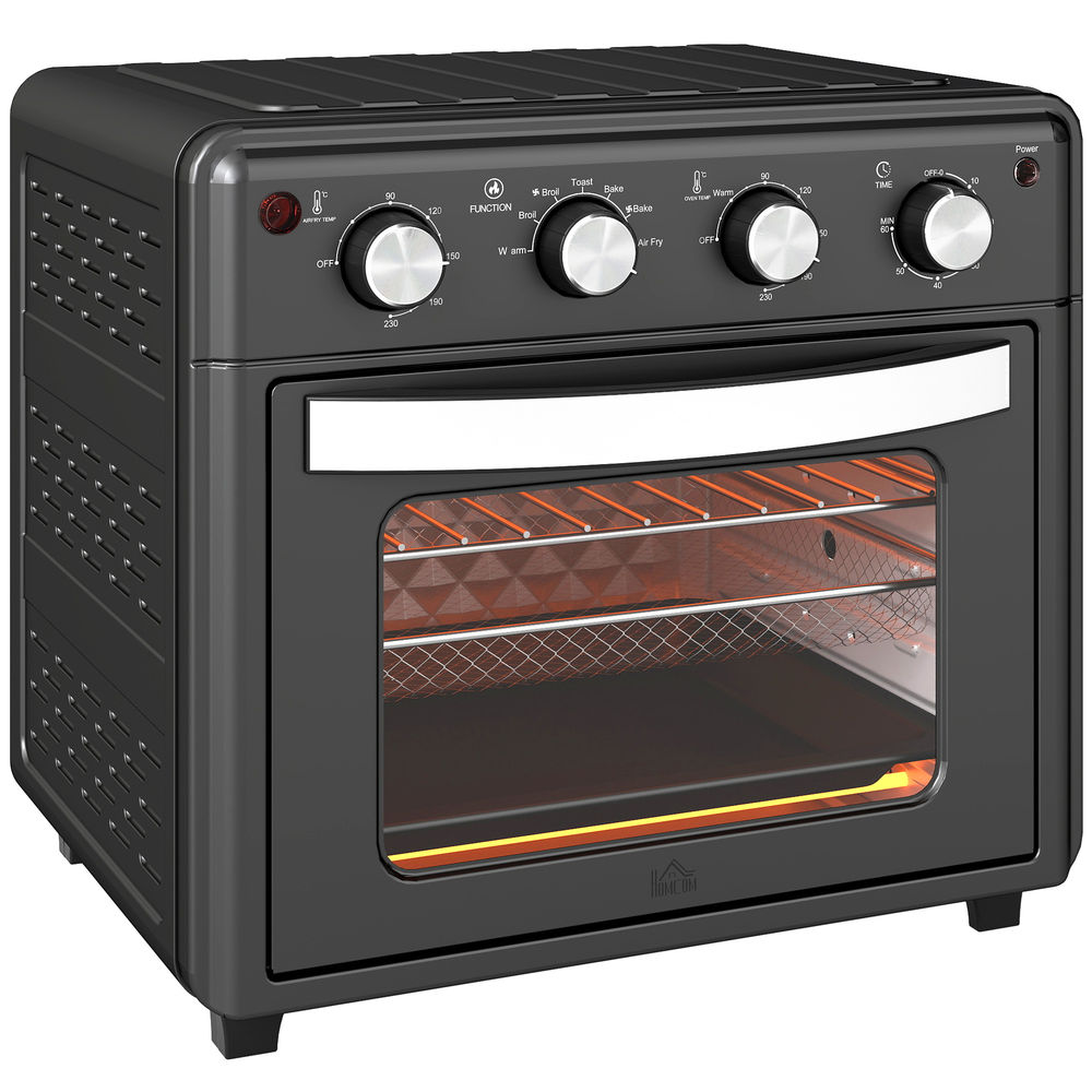 Horno eléctrico metal, vidrio templado, acero inoxidable, esmalte