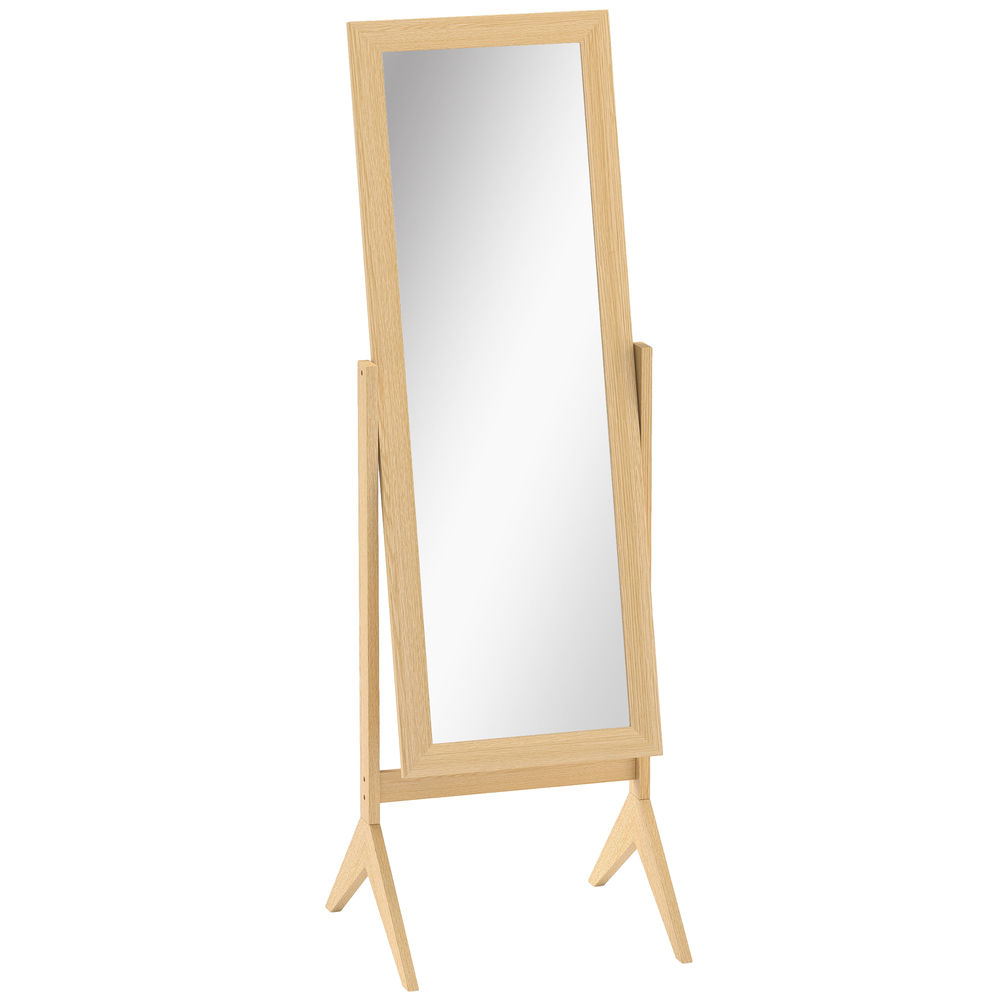 Espejo cuerpo entero 47x46x148 cm mdf, vidrio color marrón Homcom