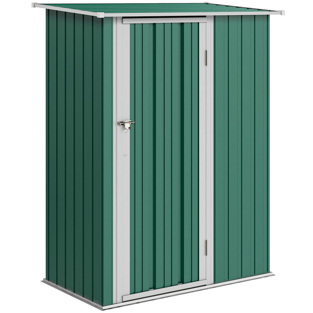 Abrigo de jardim 142x84x189 cm aço lacado e pp color verde Outsunny