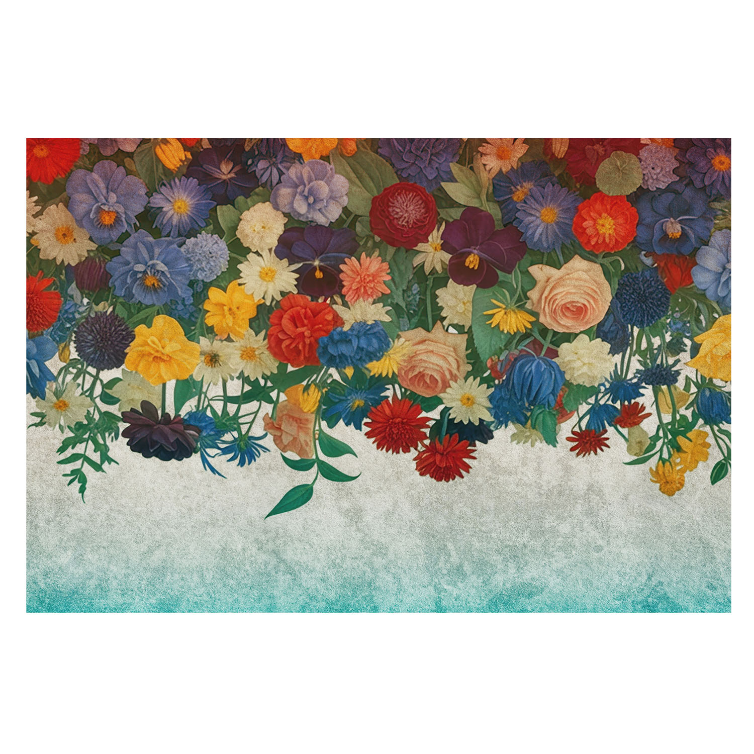 Papel pintado para paredes 312x219 flores coloridas tulup
