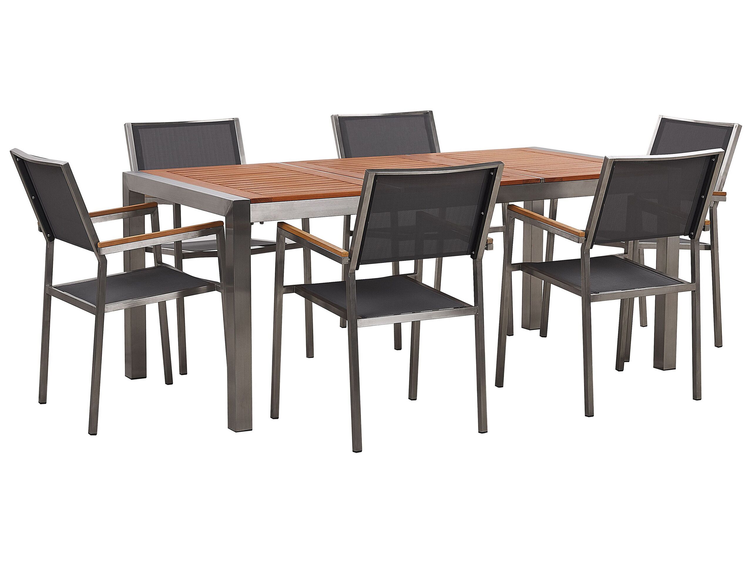 Conjunto de comedor gris grosseto