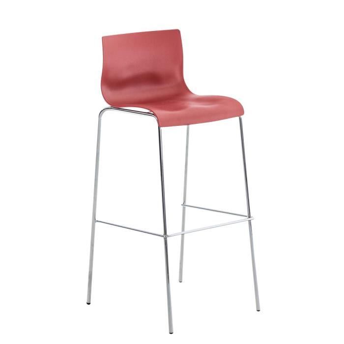 Taburete de bar - rojo - altura 76 cm