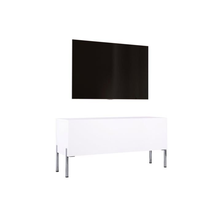 Mueble tv compacto - blanco mate - 100x32x52 cm