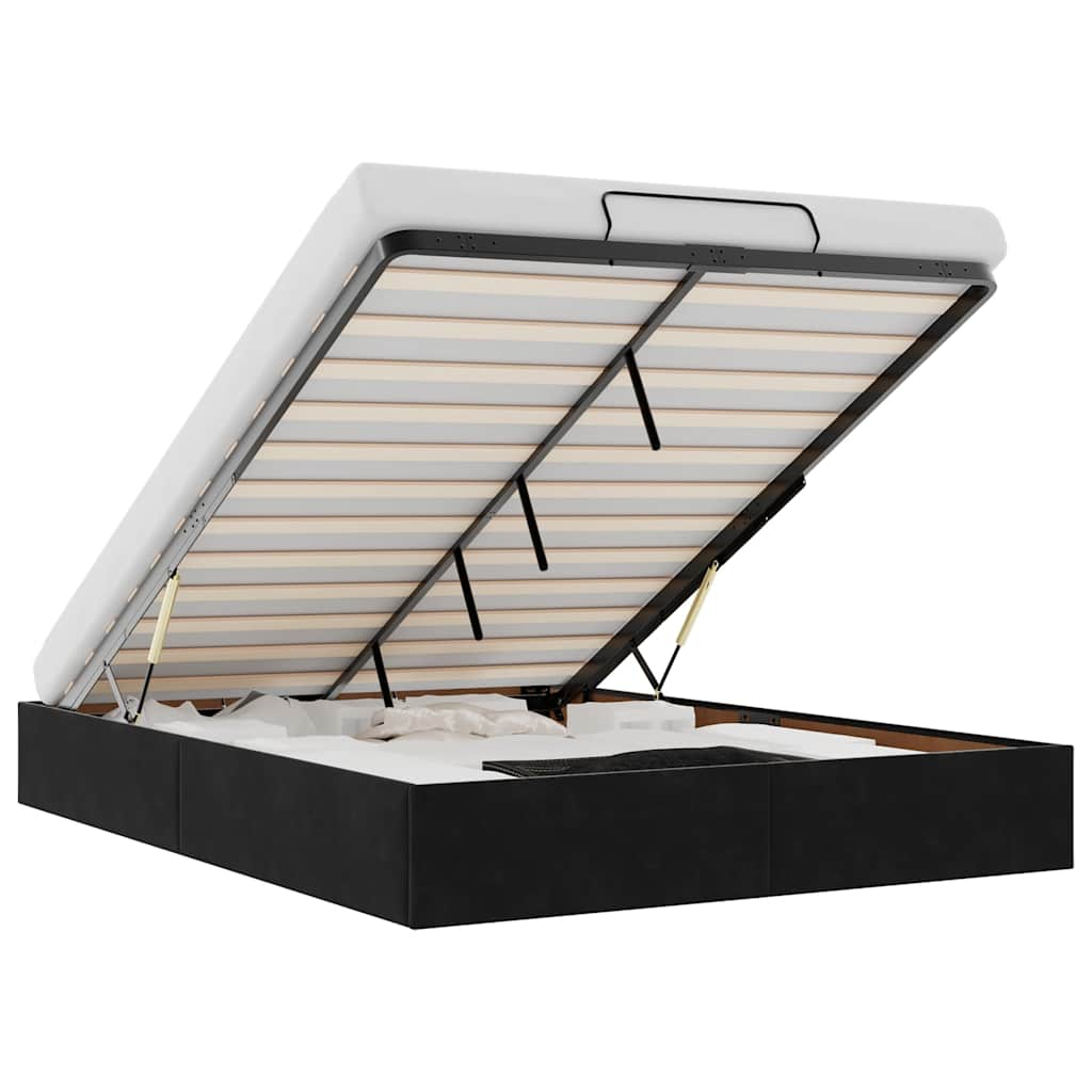 vidaXL estructura de cama otomana sin colchón terciopelo negro