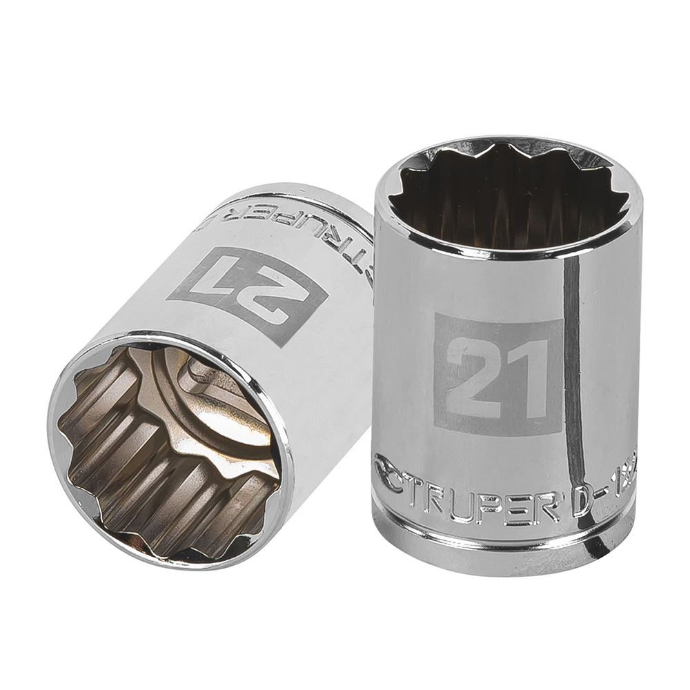 Llave vaso bihexagonal, cuadro 1/2" - 21 mm