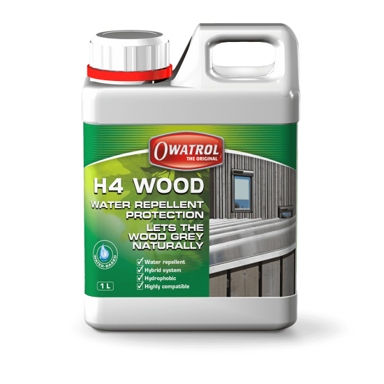 H4 wood protector hidrofugante para madera incoloro 1 lt