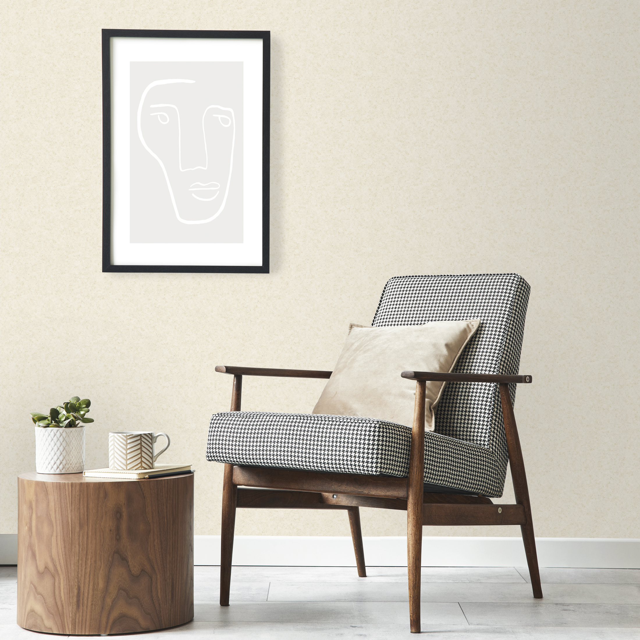 Papel pintado tnt textura mini beige claro