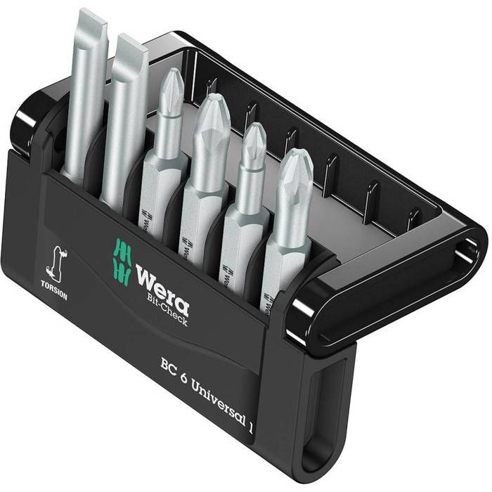 Wera mini-check, 50 mm 05056474001 juego de puntas 6 piezas tornillo plano,