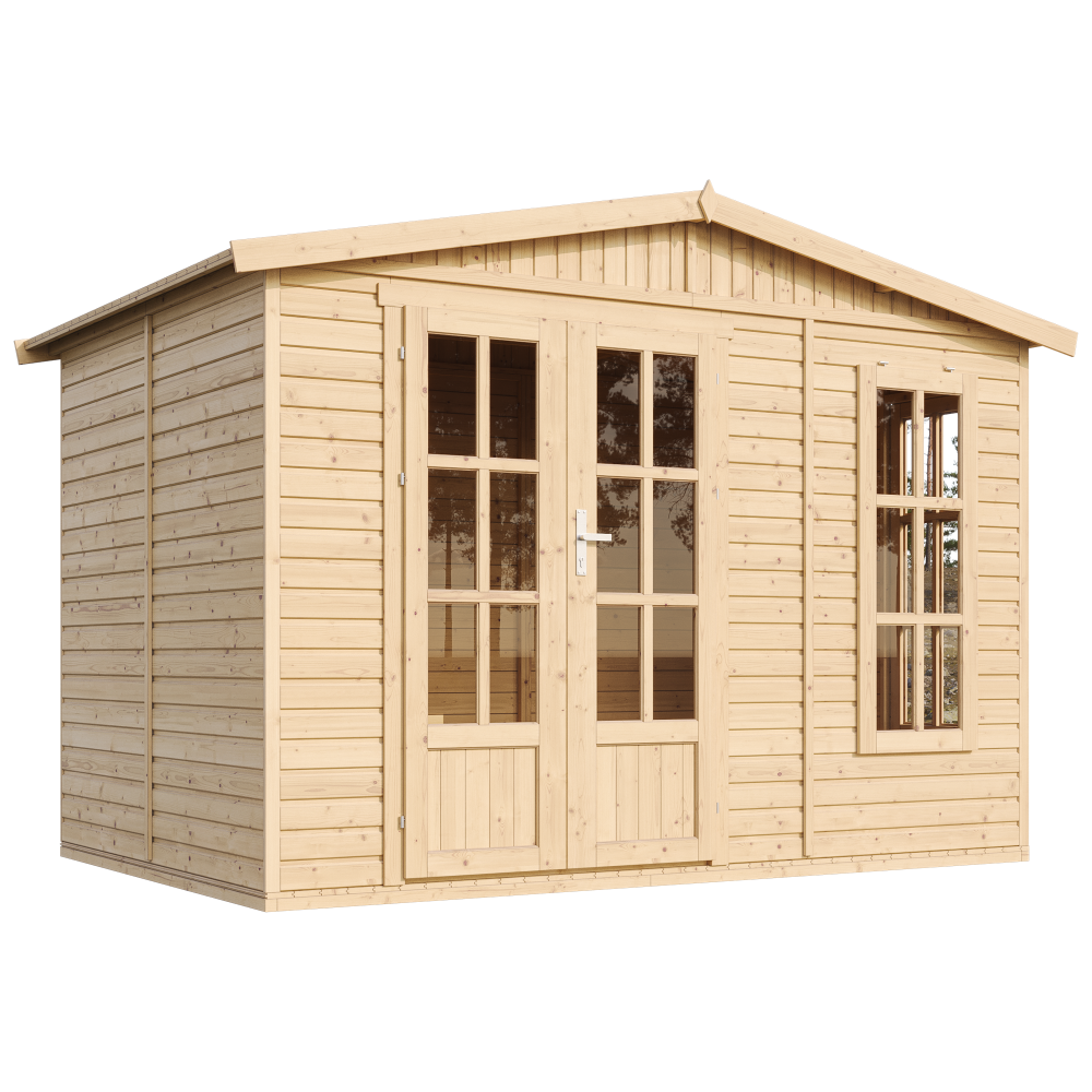 Cobertizo jardin exterior con suelo - 6 m2 - Timbela m334fb