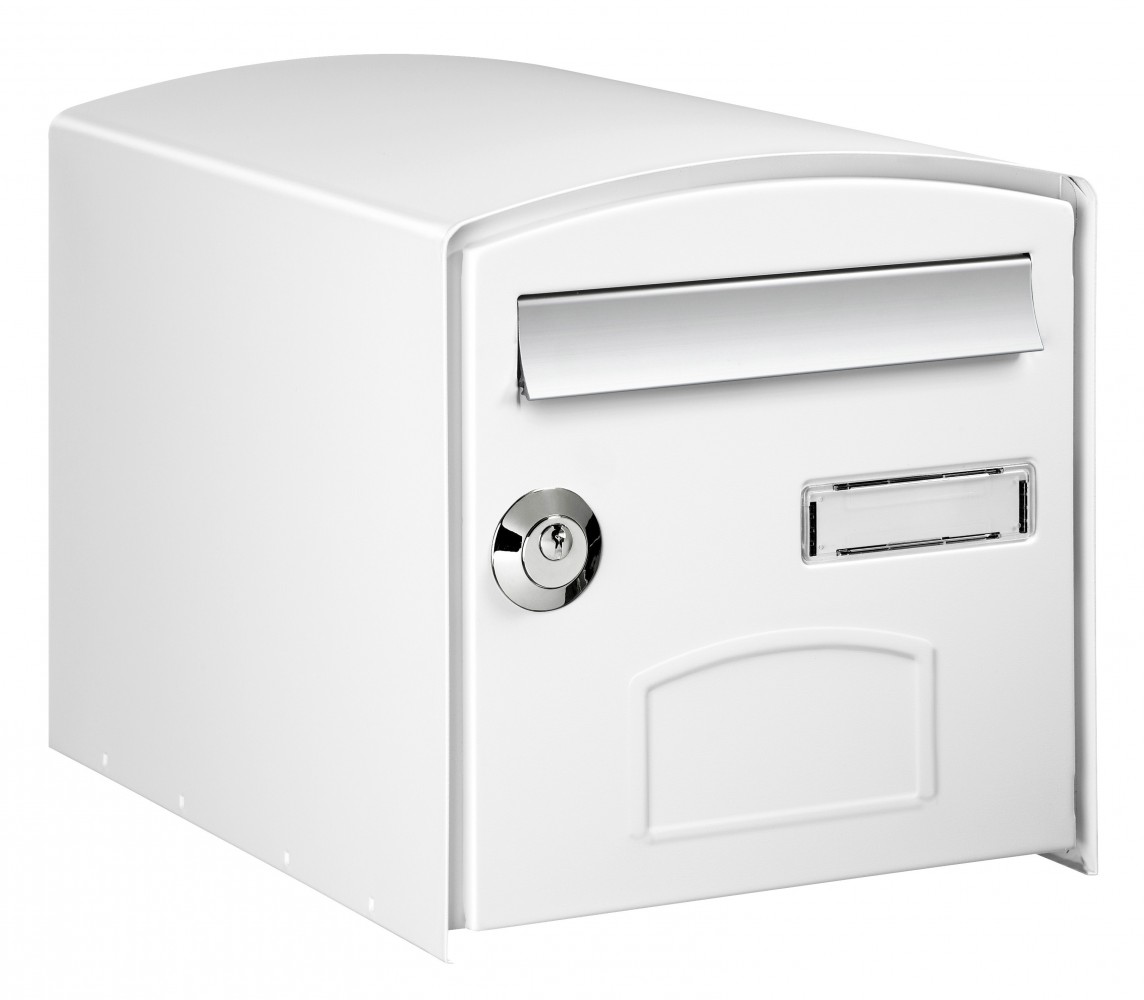 Buzón estándar con 1 puerta exterior decayeux acero blanco satinado