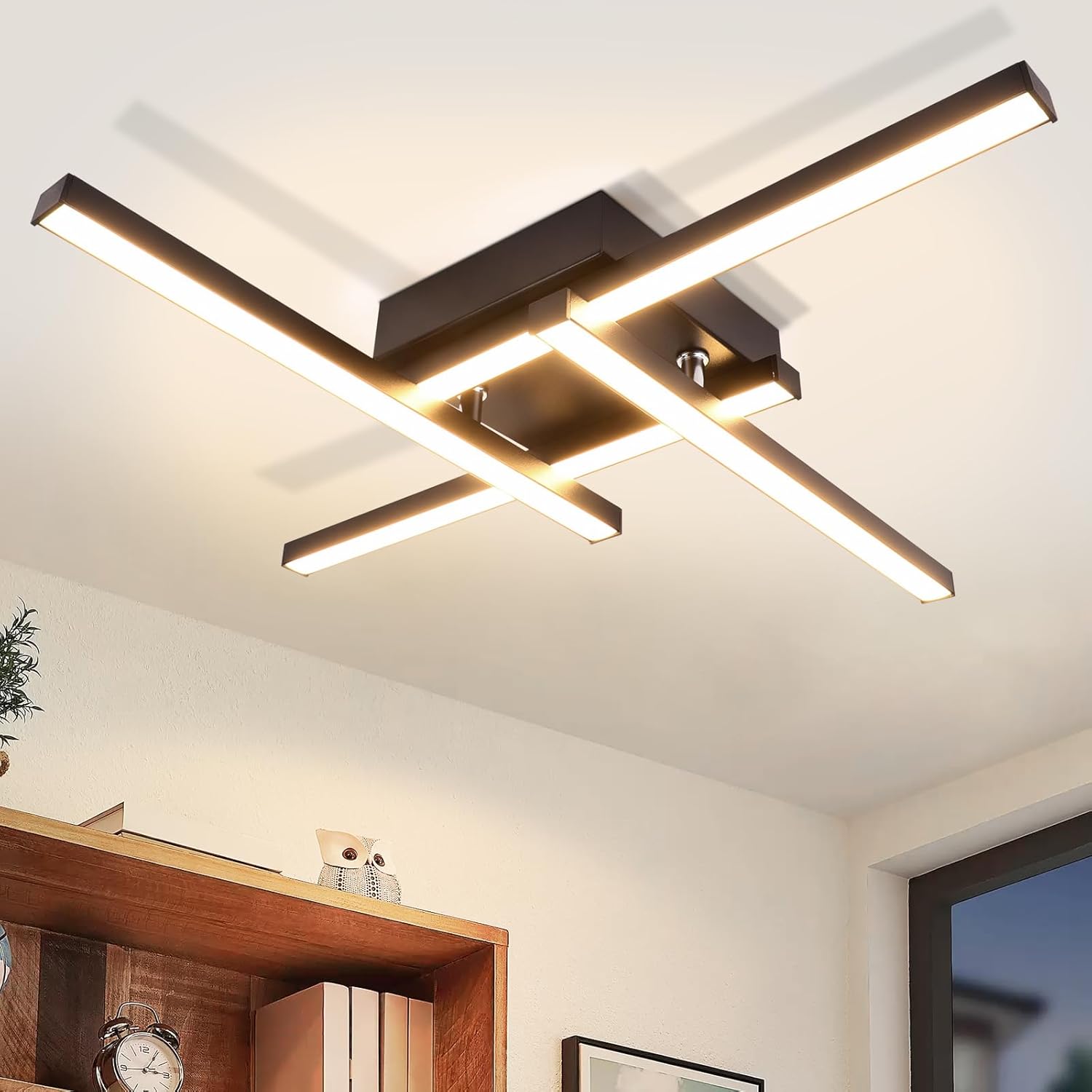 Nettlife plafón LED blanco cálido diseño moderno 24w 3000k