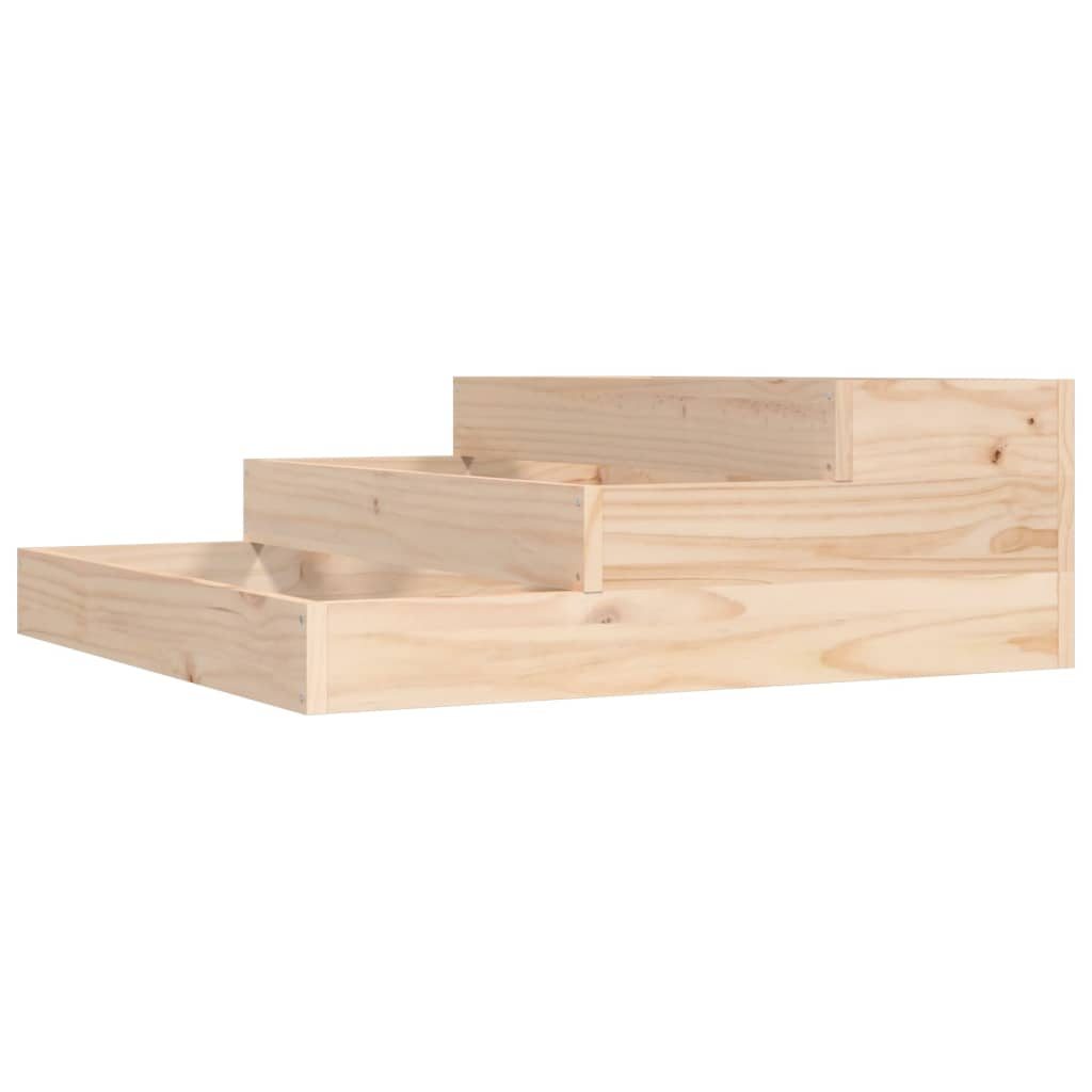 vidaXL jardinera de madera maciza de pino 78x78x27 cm