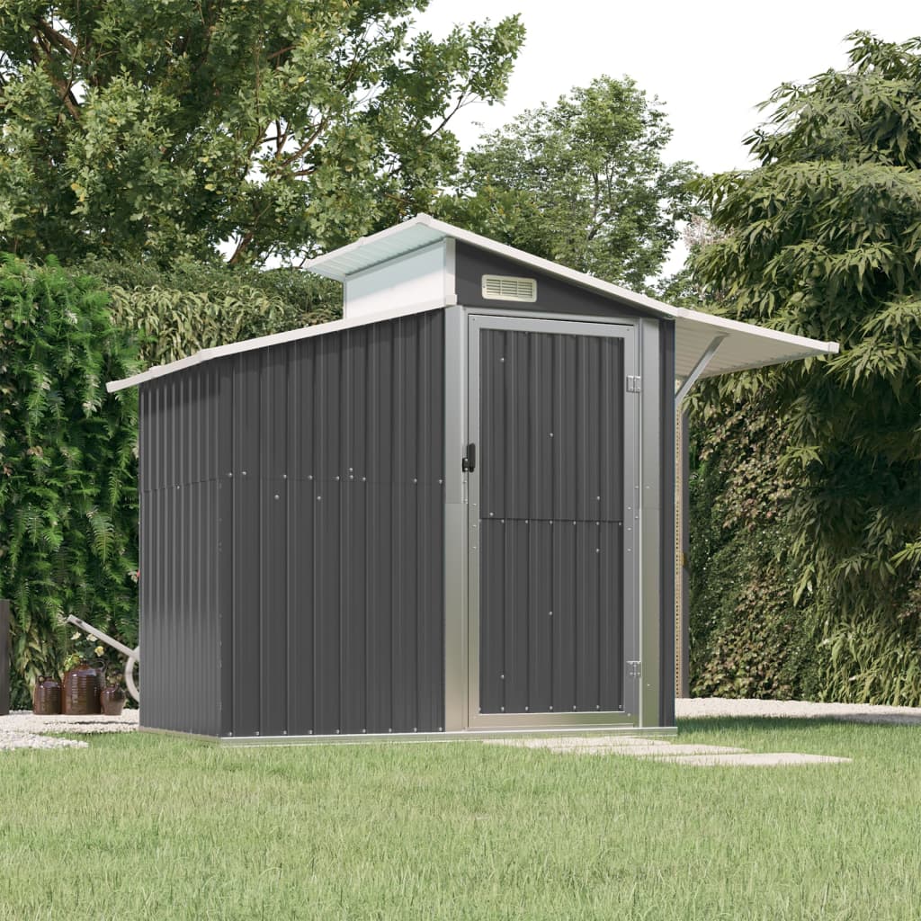 Cobertizo de jardín acero galvanizado antracita 270x130x208,5cm es1393