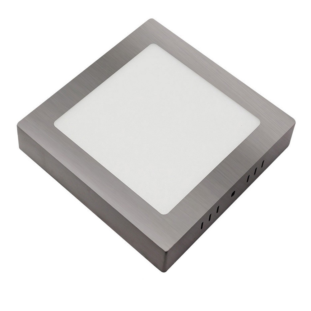 Downlight superficie gabro 12w 3000k-4000k-6500k niquel 1080lm 3,5x17x17 cm