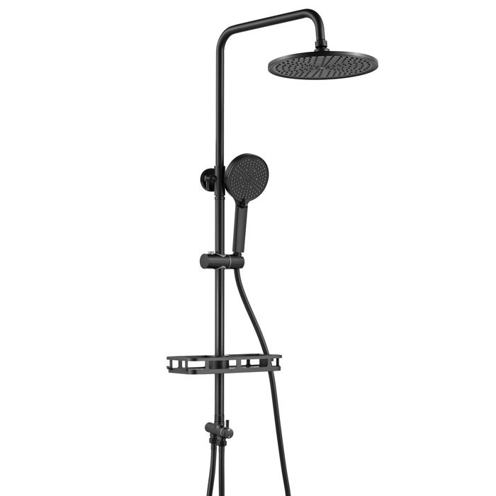 Columna de ducha - auralum max - sin mezclador - 4 modos - altura ajustable