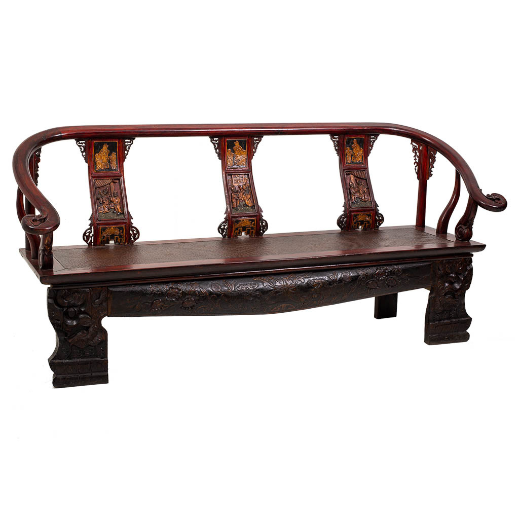 Banco de madera marrón 210x64x95