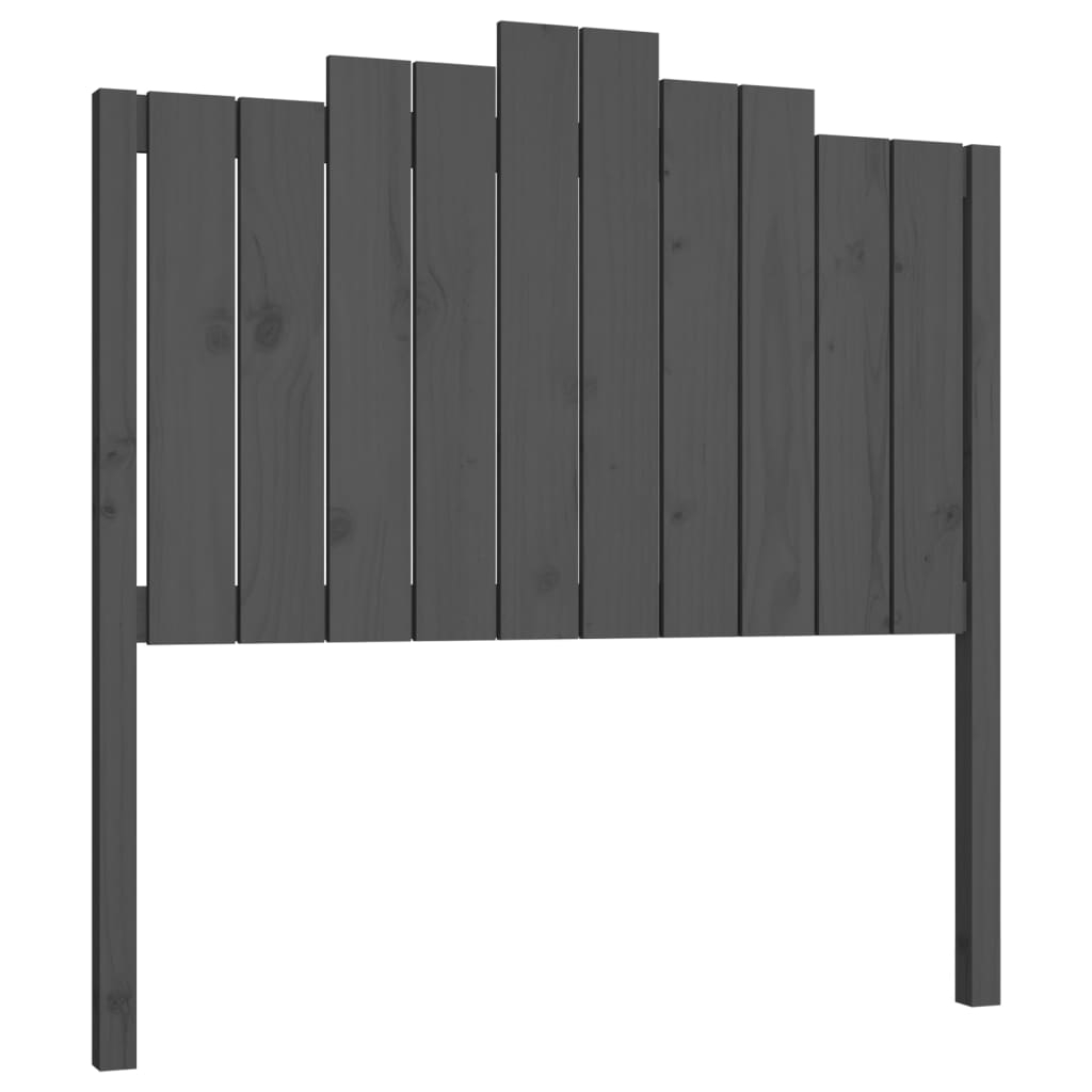 vidaXL cabecero de cama madera maciza de pino gris 106x4x110 cm
