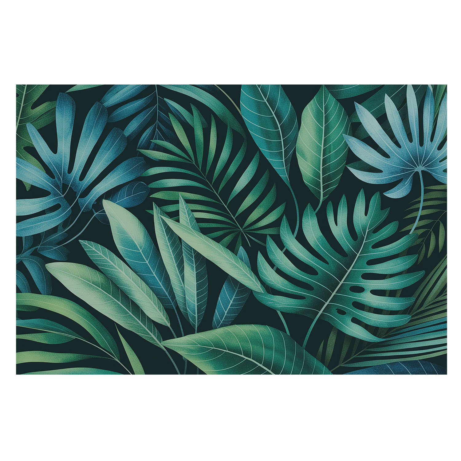 Papel pintado para paredes 312x219 hojas tropicales tulup