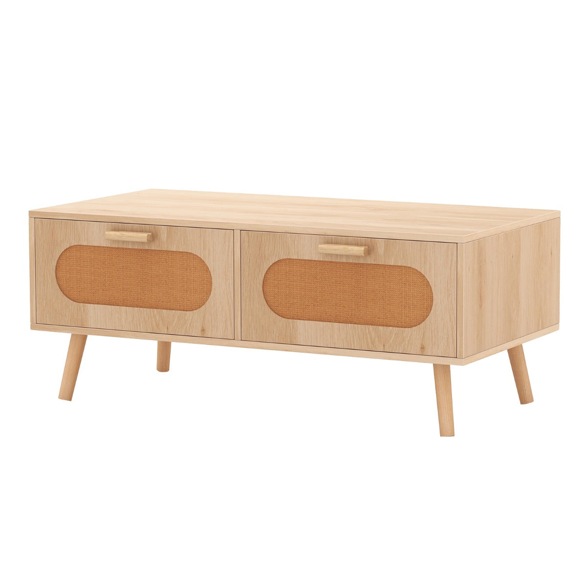 Mesa de centro rectangular 100x50x41 cm con 2 cajones