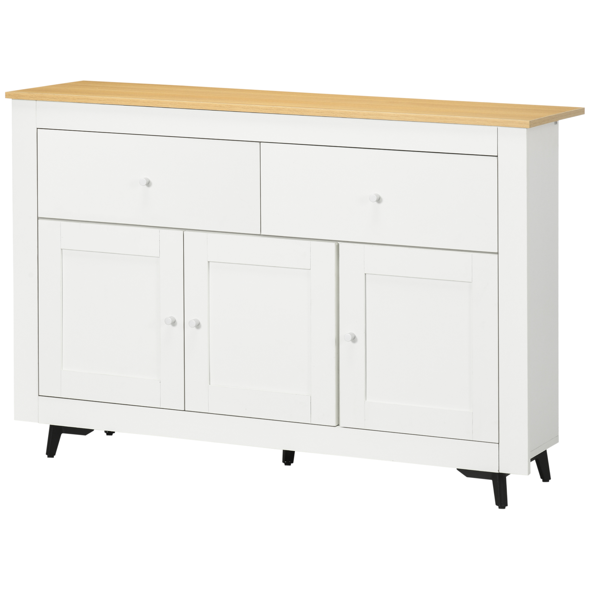 Aparador tablero de partículas blanco 117x35x80 cm