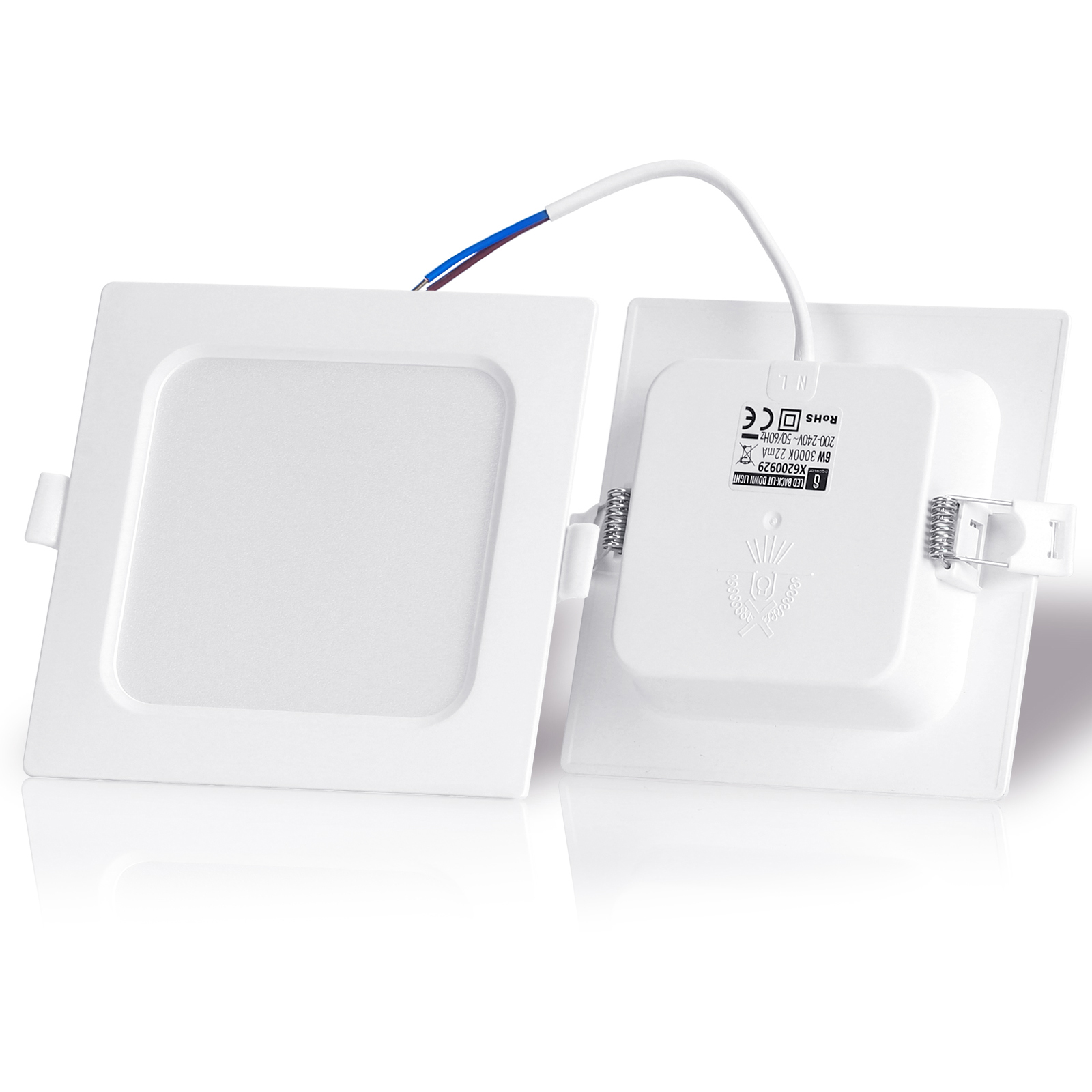 Aigostar downlight LED empotrable 12w, 6500k, ф140-150mm, 2 pack